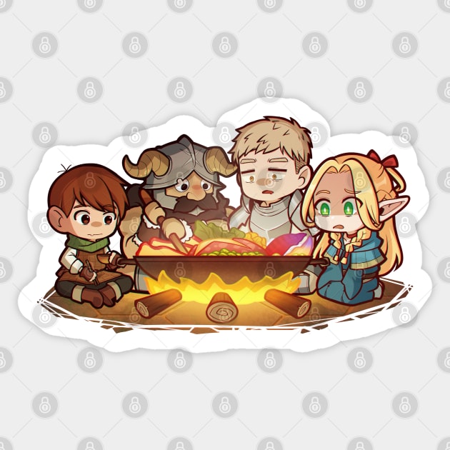 Dungeon Meshi - First Supper Sticker by Despuntater